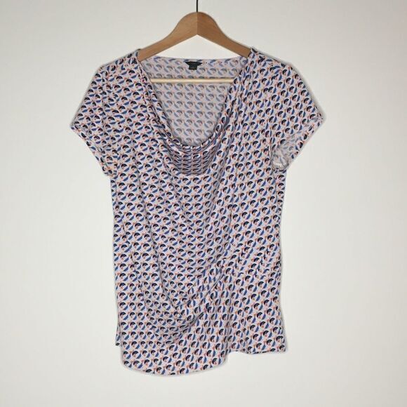 Ann Taylor Aztec blouse top tiered asymmetrical - Picture 1 of 5